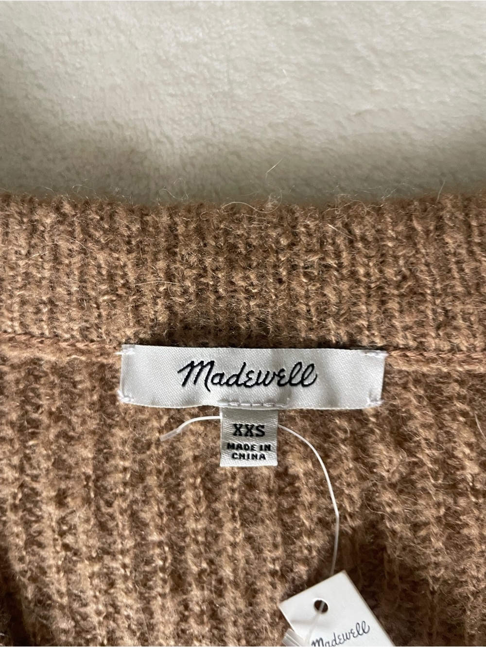 Madewell Tan Brown V-Neck Sleeveless Sweater Vest - Picture 3 of 6